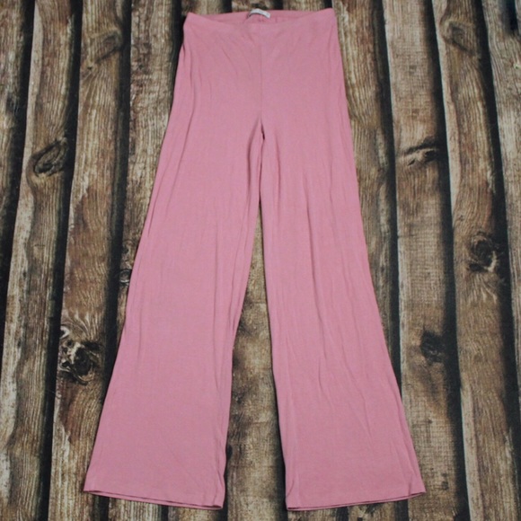 🎀3/$30 Wilfred Free Aritzia Pink Ribbed Pajama Pants Size Medium